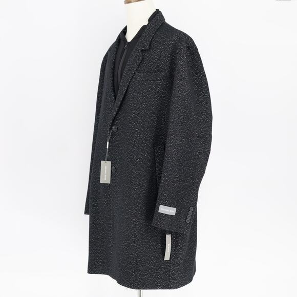 Michael Kors Men's Black Dash Wool Blend Pike Classic-Fit Overcoat Size 48R - Picture 5 of 9